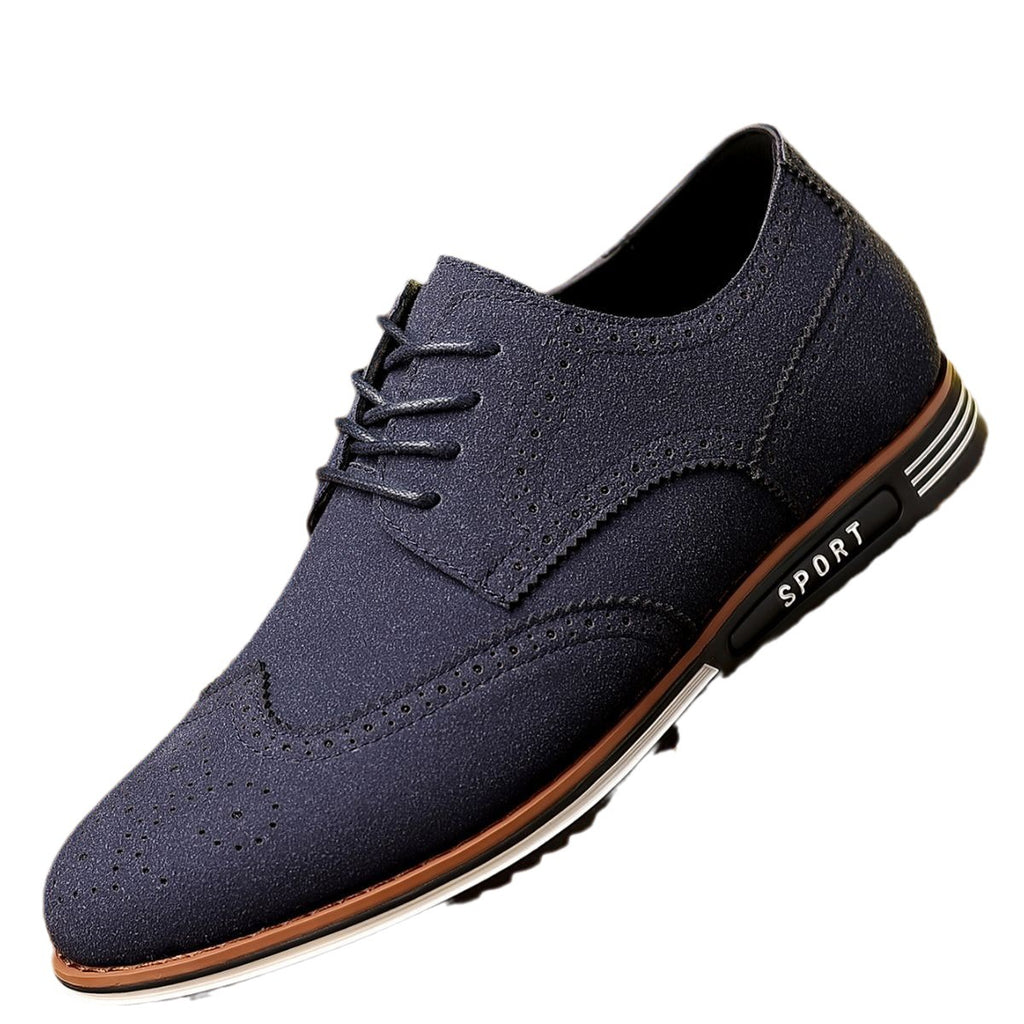 Men's navy lace-up casual shoes