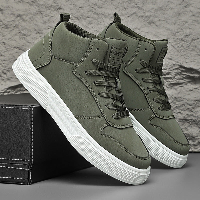 Men’s casual sneakers in black khaki and green