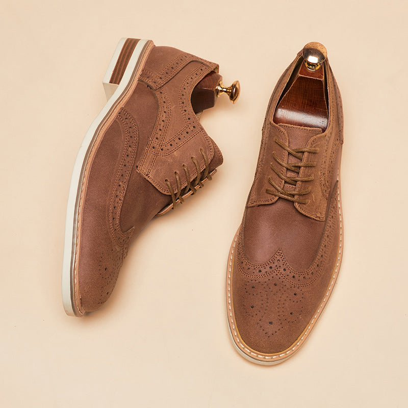Men’s genuine leather brogue dress shoes