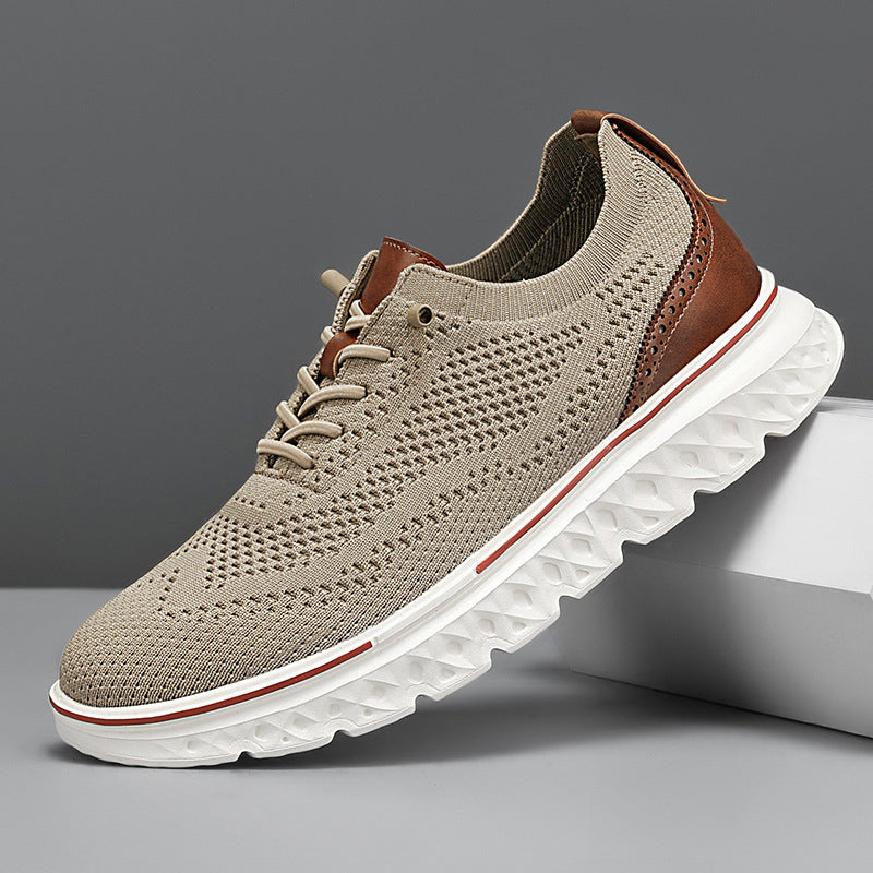 Men’s lightweight casual sneakers with breathable knit upper