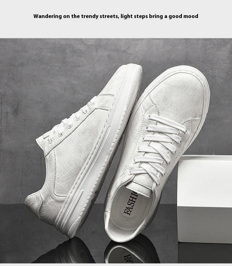 Men’s retro casual sneakers in black beige and white