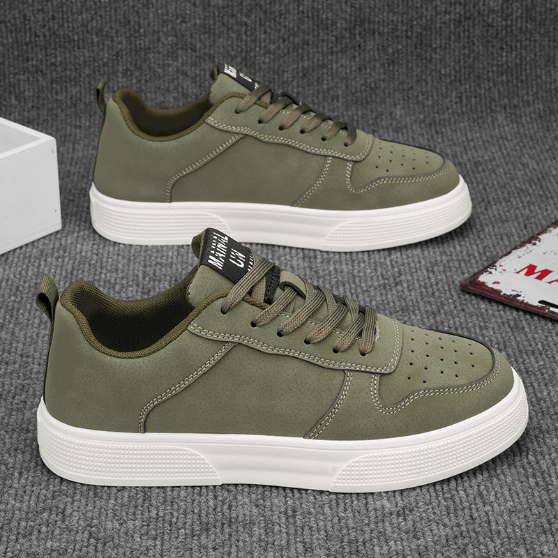 Men’s thick sole leather sneakers for everyday wear